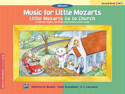 Music for Little Mozarts -- Little Mozarts Go to Church, Bk 1-2: 10 Favorite Hymns, Spirituals and Sunday School Songs - Graves Piano Co.