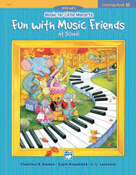 Music for Little Mozarts Coloring, Book 3: Fun With Music Friends at School - Graves Piano Co.