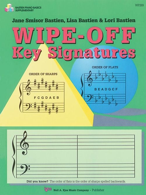 Wipe-Off Key Signatures - Graves Piano Co.